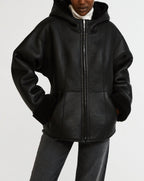 Claudie Pierlot - Peau Lainée - Falga - Noir