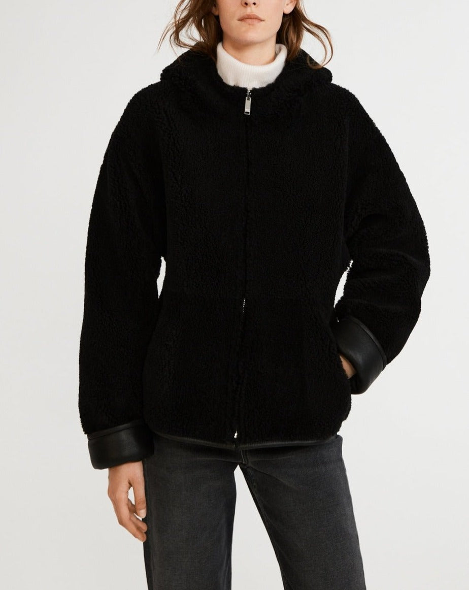 Claudie Pierlot - Peau Lainée - Falga - Noir