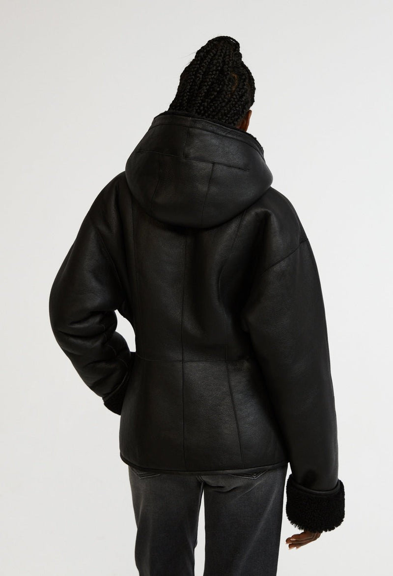 Claudie Pierlot - Peau Lainée - Falga - Noir