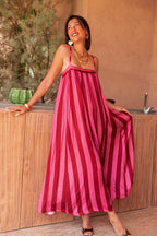 PEGGY Fucsia - Abito in seta