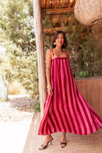 PEGGY Fucsia - Abito in seta
