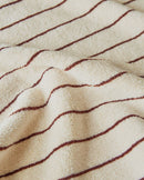 Peignoir à capuche éponge - Beige rayé Brun