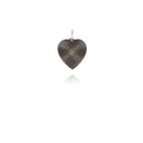 Pendentif Coeur Strié - Argenté