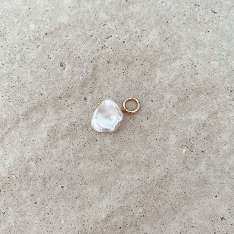 Pendentif Perle Irrégulière - Blanc