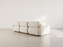 Penelope - Canapé Droit Modulable - 3 Places - Velours Texturé - Beige