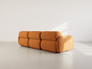 Penelope - Canapé Droit Modulable - 3 Places - Velours Texturé - Terracotta