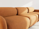 Penelope - Canapé Droit Modulable - 3 Places - Velours Texturé - Terracotta