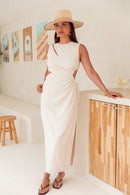 PERNILLE Beige - Robe Lin