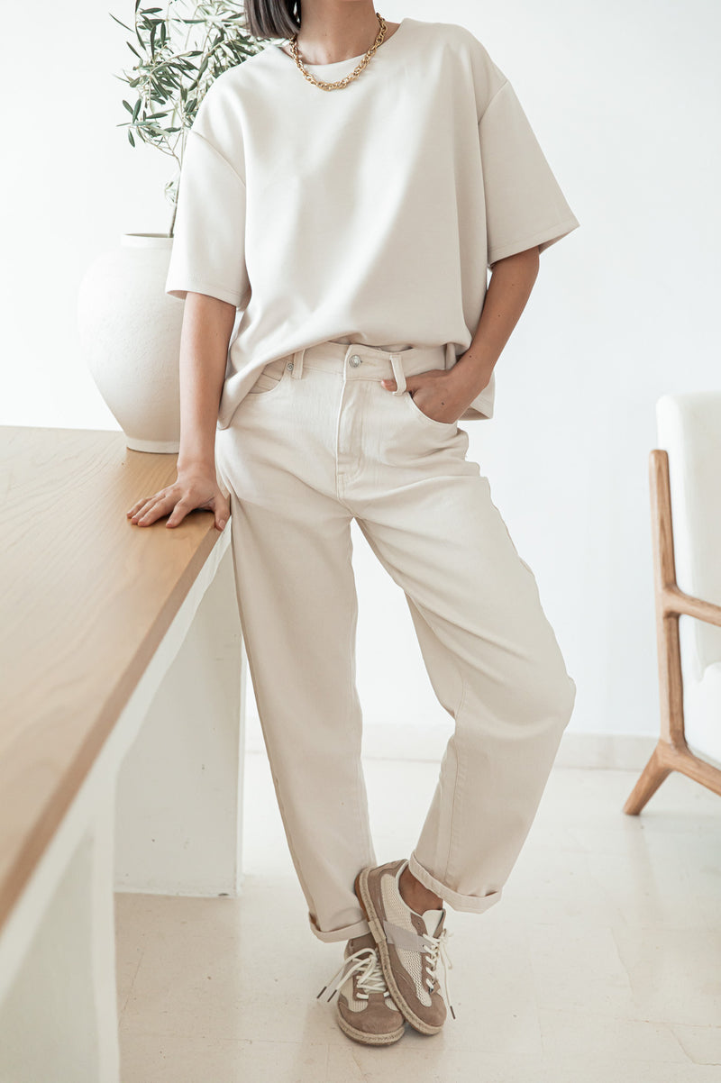 PETER Beige - T-Shirt Oversize
