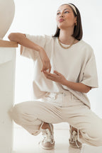 PETER beige - Camiseta oversize