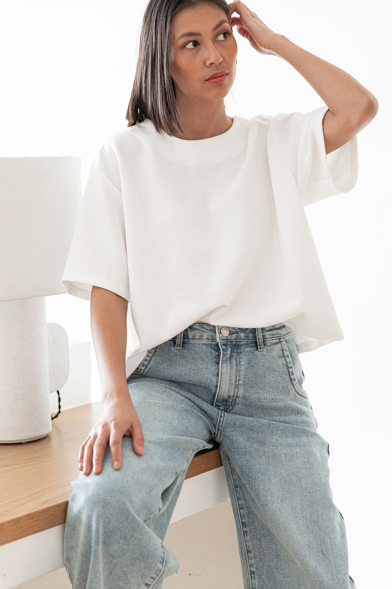 PETER Blanc - T-Shirt Oversize