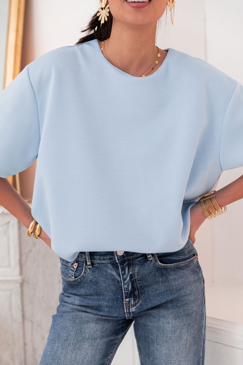 PETER Bleu Ciel - T-Shirt Oversize