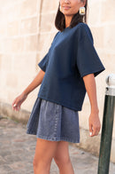 PETER Bleu Marine - T-Shirt Oversize