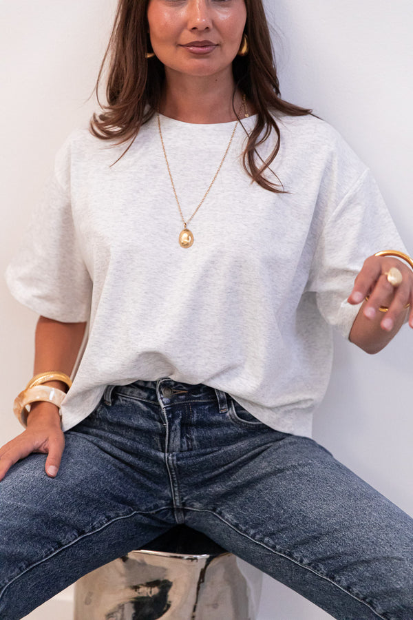 PETER Mottled Grey - The Perfect T-Shirt
