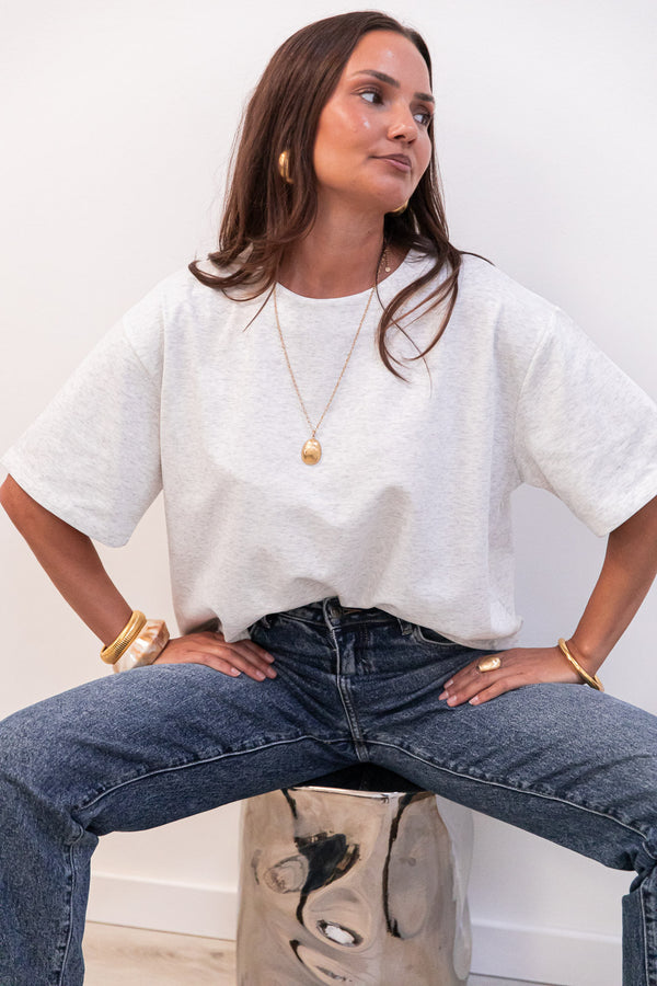PETER Mottled Grey - The Perfect T-Shirt
