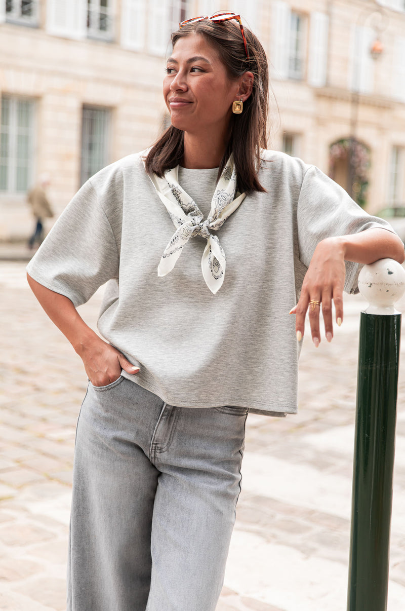 PETER Gris - T-Shirt Oversize