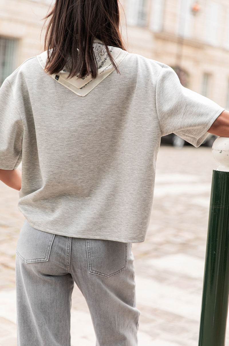 PETER Gris - T-Shirt Oversize