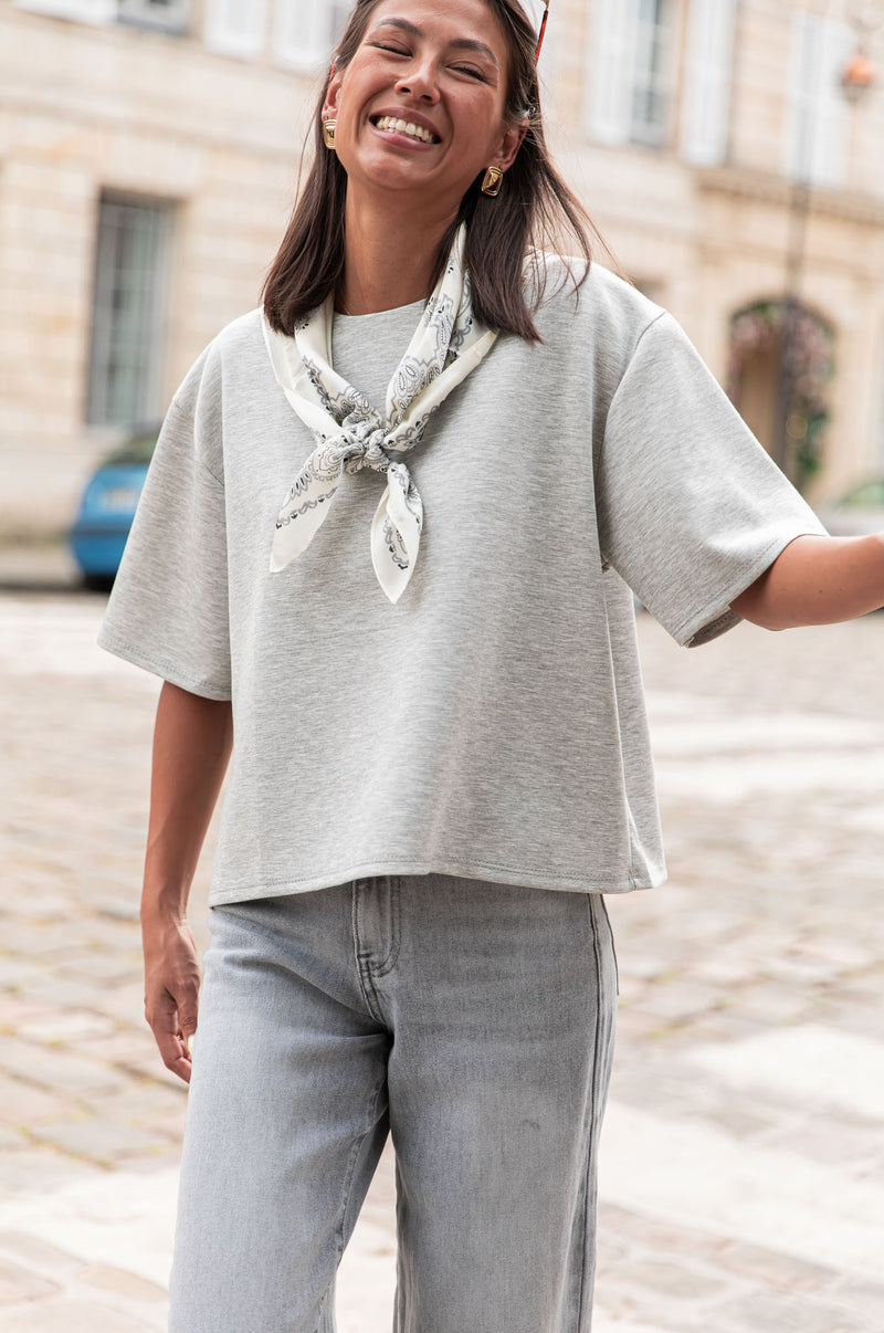 PETER Gris - T-Shirt Oversize