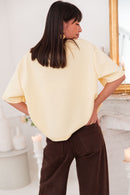 PETER Jaune Pastel - T-Shirt Oversize