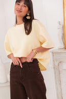 PETER Jaune Pastel - T-Shirt Oversize