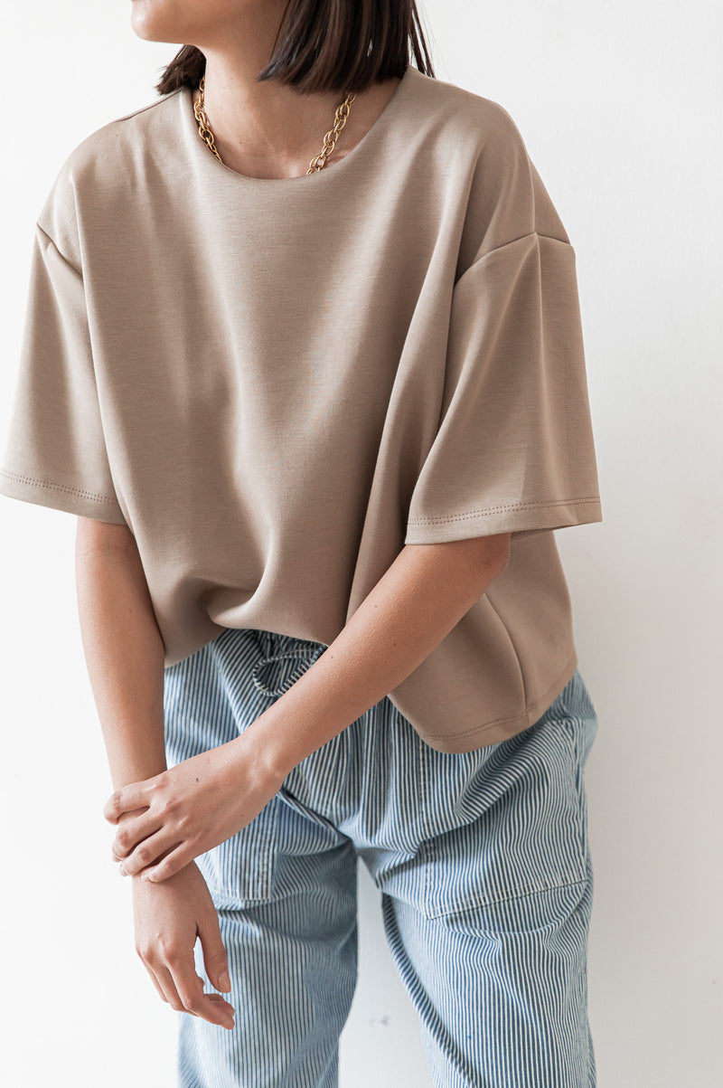 PETER Taupe - T-Shirt Oversize