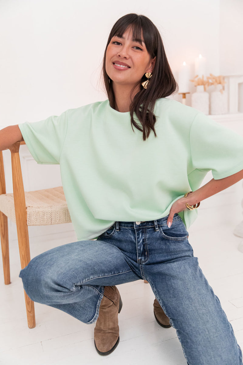 PETER Vert Pastel - T-Shirt Oversize
