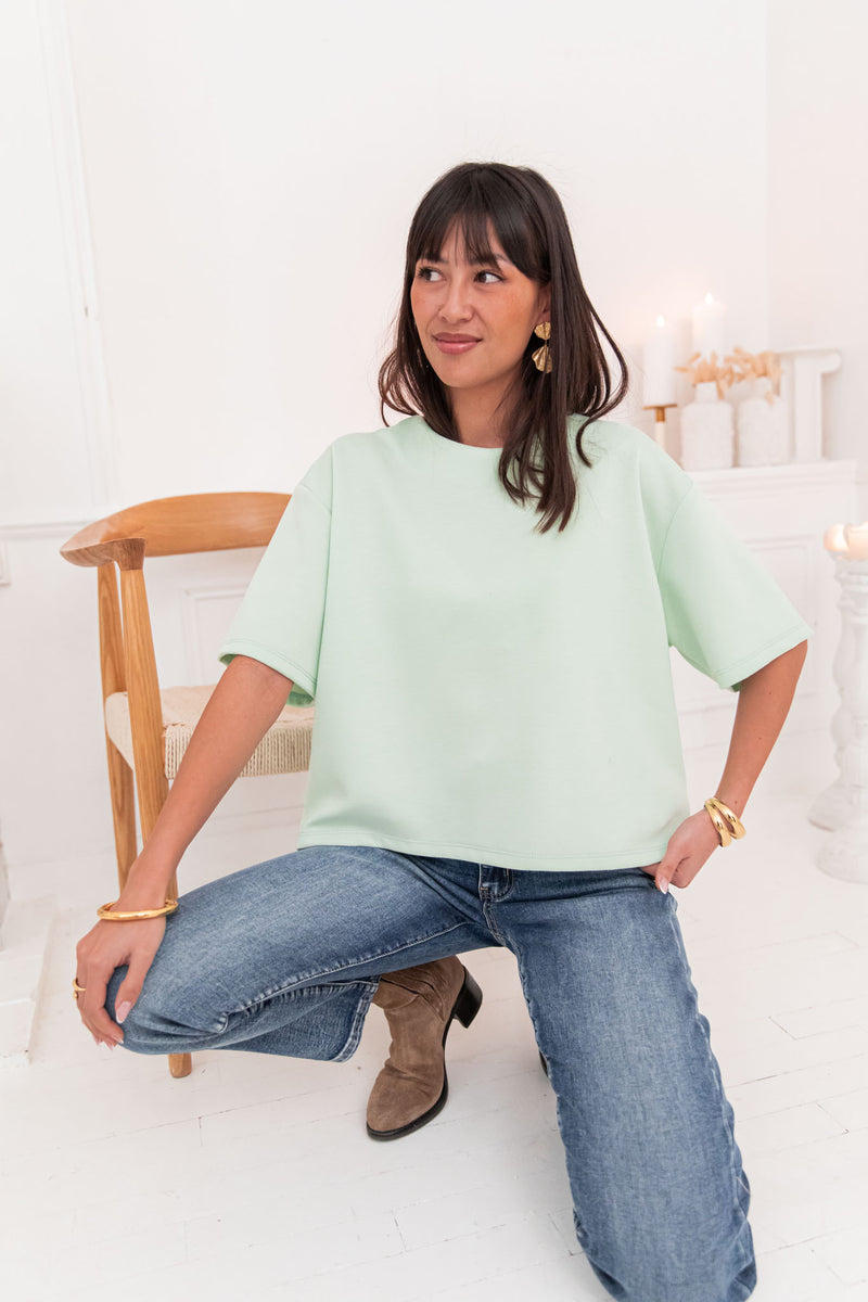 PETER Vert Pastel - T-Shirt Oversize