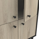 Petit Buffet 4 Portes Effet Bois - Arty - Noir