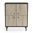 Petit Buffet 4 Portes Effet Bois - Arty - Noir