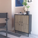 Petit Buffet 4 Portes Effet Bois - Arty - Noir