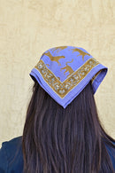 Petit Foulard Fauve - Bleu