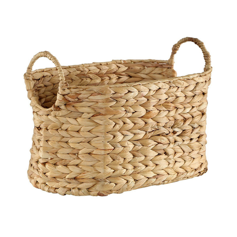 Cesta pequeña jacinto de agua con asas - Beige