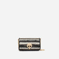 Bolso Moon Pequeño De Lana - Negro/Gris