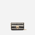 Bolso Moon Pequeño De Lana - Negro/Gris