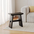 Tabouret Eka en bois noir