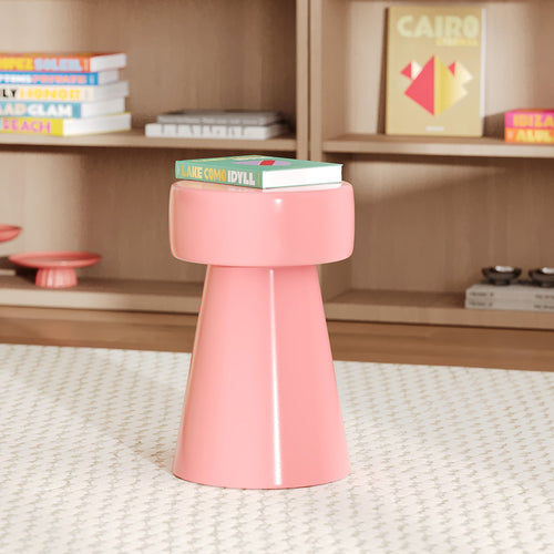 petite table basse rose glossy athena 30 cm