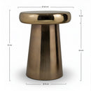 Table d'appoint Anouk en métal doré D40 cm