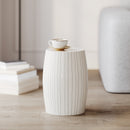 petite table d appoint nello blanche ronde rayures