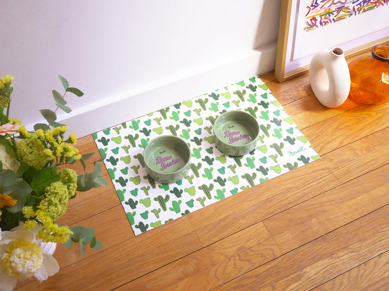 Tapis De Gamelle Cactus - Chien/Chat