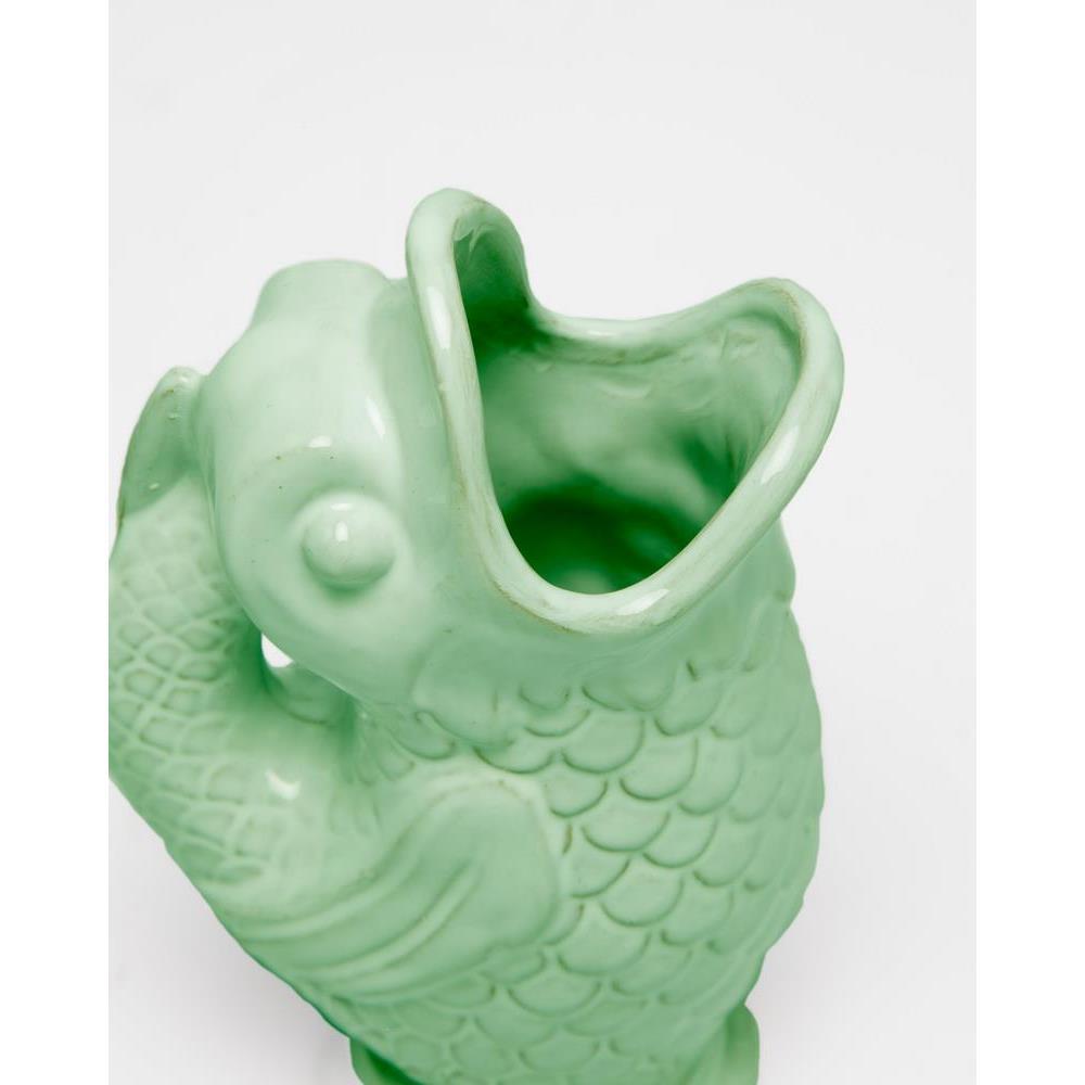 Vase Poisson En Céramique - Aigue-Marine