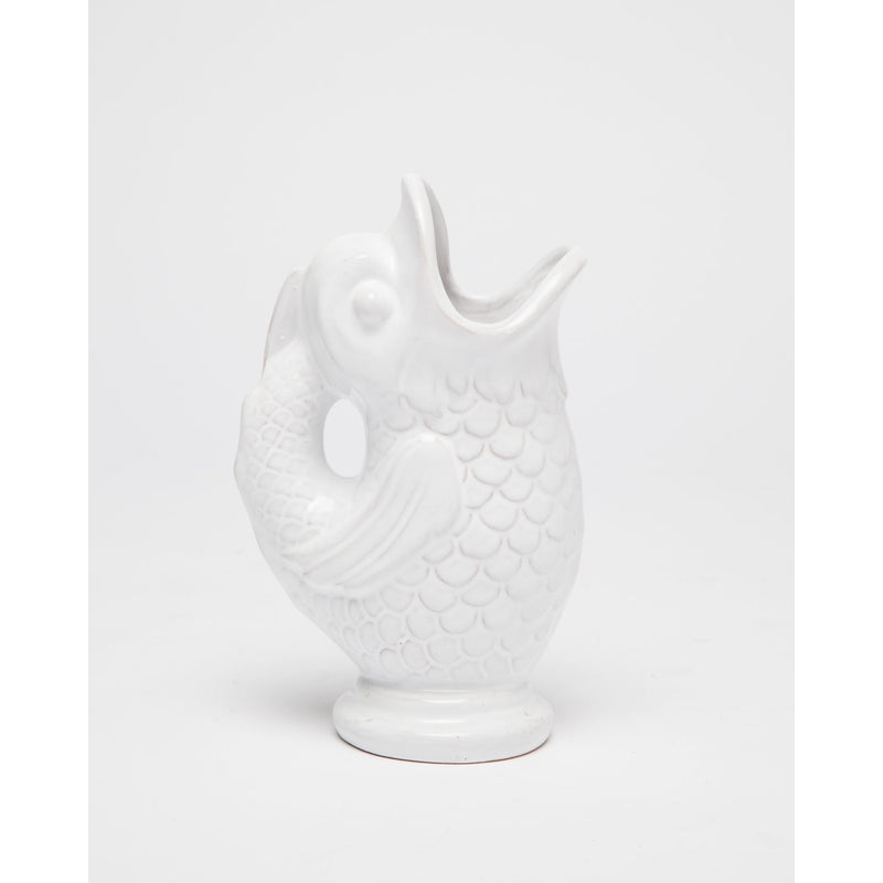 Vase Poisson En Céramique - Blanc