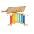 Mecedora y tablero de doble cara - color arcoiris - Busy-kids.fr