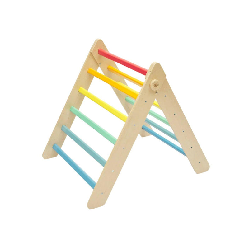 Triangle de motricité Pikler – couleurs arc-en-ciel - Busy-kids.fr