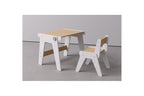 Duo Table & Chaise Évolutives – Blanc