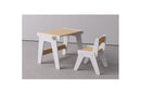 Duo Table & Chaise Évolutives – Blanc