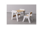 Duo Table & Chaise Évolutives – Blanc