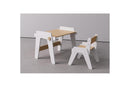 Duo Table & Chaise Évolutives – Blanc