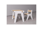 Duo Table & Chaise Évolutives – Blanc