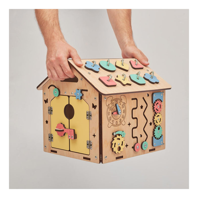 Busy Board Maisonnette Éducative En Bois – Mini