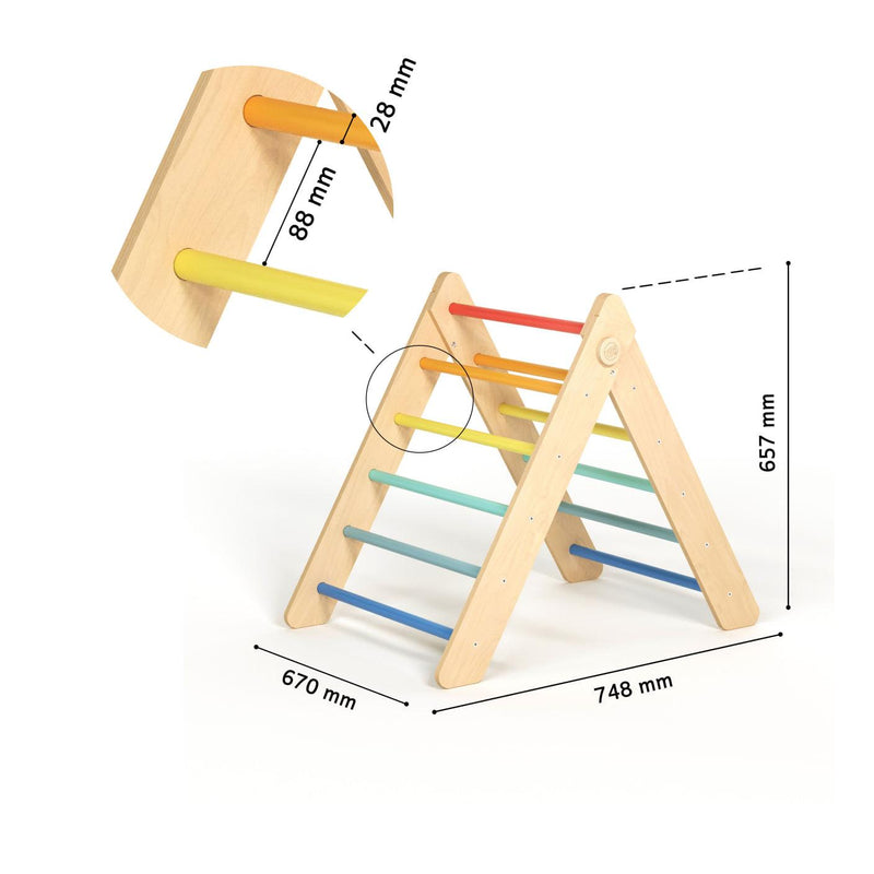 Triangle De Pikler + Grand Toboggan Double Face + Bascule D'Équilibre